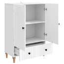 vidaXL Széf Fehér 66 x 34,5 x 95 cm Szerelt Fa
