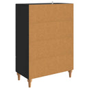 vidaXL Széf fiókkal Fekete 66 x 34,5 x 95 cm Szerelt Fa