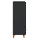 vidaXL Széf fiókkal Fekete 66 x 34,5 x 95 cm Szerelt Fa