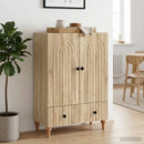 vidaXL Széf fiókkal Sonoma Tölgy 66 x 34,5 x 95 cm Szerelt Fa
