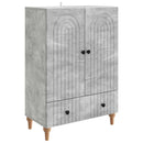 vidaXL Széf fiókkal Betonszürke 66 x 34,5 x 95 cm Szerelt Fa