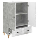 vidaXL Széf fiókkal Betonszürke 66 x 34,5 x 95 cm Szerelt Fa