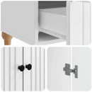 vidaXL Széf fiókkal Magasfényű Fehér 66 x 34,5 x 95 cm Szerelt Fa