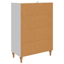 vidaXL Széf fiókkal Magasfényű Fehér 66 x 34,5 x 95 cm Szerelt Fa