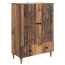 vidaXL Széf fiókkal Antik Fa 66 x 34,5 x 95 cm Szerelt Fa