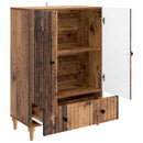 vidaXL Széf fiókkal Antik Fa 66 x 34,5 x 95 cm Szerelt Fa