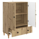 vidaXL Széf Kézműves Tölgy 66 x 34,5 x 95 cm Szerelt Fa