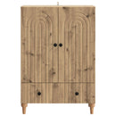 vidaXL Széf Kézműves Tölgy 66 x 34,5 x 95 cm Szerelt Fa