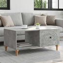 vidaXL Dohányzóasztal Betonszürke 90 x 50 x 40 cm Szerelt Fa