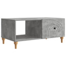 vidaXL Dohányzóasztal Betonszürke 90 x 50 x 40 cm Szerelt Fa