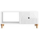 vidaXL Dohányzóasztal Magasfényű Fehér 90 x 50 x 40 cm Szerelt Fa