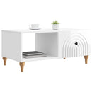 vidaXL Dohányzóasztal Magasfényű Fehér 90 x 50 x 40 cm Szerelt Fa