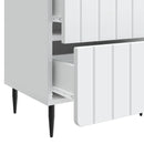 vidaXL Éjjeliszekrény 2 pcs Fehér 43 x 34,5 x 49,5 cm Szerelt Fa