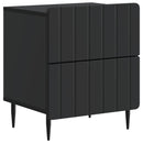 vidaXL Éjjeliszekrény 2 pcs Fekete 43 x 34,5 x 49,5 cm Szerelt Fa