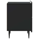 vidaXL Éjjeliszekrény 2 pcs Fekete 43 x 34,5 x 49,5 cm Szerelt Fa