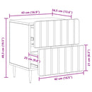 vidaXL Éjjeliszekrény Sonoma Tölgy 43 x 34,5 x 49,5 cm Szerelt Fa