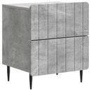 vidaXL Éjjeliszekrény 2 pcs Betonszürke 43 x 34,5 x 49,5 cm Szerelt Fa