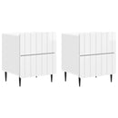 vidaXL Éjjeliszekrény 2 db Magasfényű Fehér 43 x 34,5 x 49,5 cm