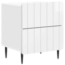vidaXL Éjjeliszekrény 2 db Magasfényű Fehér 43 x 34,5 x 49,5 cm