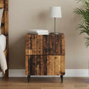 vidaXL Éjjeliszekrény fiókkal Antik Fa 43 x 34,5 x 49,5 cm Szerelt Fa