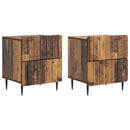 vidaXL Éjjeliszekrény 2 db Antik Fa 43 x 34,5 x 49,5 cm Szerelt Fa