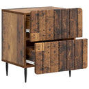 vidaXL Éjjeliszekrény 2 db Antik Fa 43 x 34,5 x 49,5 cm Szerelt Fa