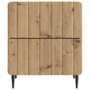 vidaXL Éjjeliszekrény fiókkal 2 pcs Kézműves Tölgy 43 x 34,5 x 49,5 cm