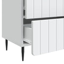 vidaXL Éjjeliszekrény fiókkal Fehér 62 x 34,5 x 49,5 cm Szerelt Fa