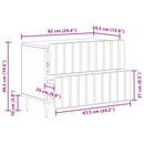 vidaXL Éjjeliszekrény fiókkal Fehér 62 x 34,5 x 49,5 cm Szerelt Fa