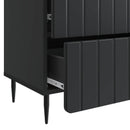 vidaXL Éjjeliszekrény fiókkal Fekete 62 x 34,5 x 49,5 cm Szerelt Fa
