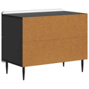 vidaXL Éjjeliszekrény fiókkal Fekete 62 x 34,5 x 49,5 cm Szerelt Fa