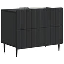 vidaXL Éjjeliszekrény fiókkal Fekete 62 x 34,5 x 49,5 cm Szerelt Fa