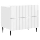 vidaXL Éjjeliszekrény Magasfényű Fehér 62 x 34,5 x 49,5 cm Szerelt Fa