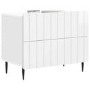 vidaXL Éjjeliszekrény Magasfényű Fehér 62 x 34,5 x 49,5 cm Szerelt Fa