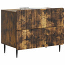 vidaXL Éjjeliszekrény Füstös Tölgy 62 x 34,5 x 49,5 cm Szerelt Fa