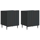 vidaXL Éjjeliszekrény 2 pcs Fekete 43 x 34,5 x 52 cm Szerelt Fa
