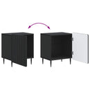 vidaXL Éjjeliszekrény 2 pcs Fekete 43 x 34,5 x 52 cm Szerelt Fa