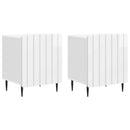 vidaXL Éjjeliszekrény 2 pcs Magasfényű Fehér 43 x 34,5 x 52 cm