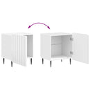 vidaXL Éjjeliszekrény 2 pcs Magasfényű Fehér 43 x 34,5 x 52 cm