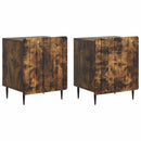 vidaXL Éjjeliszekrény 2 pcs Füstös Tölgy 43 x 34,5 x 52 cm Szerelt Fa