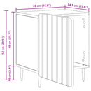 vidaXL Éjjeliszekrény Antik Fa 43 x 34,5 x 52 cm Szerelt Fa