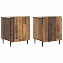 vidaXL Éjjeliszekrény 2 pcs Antik Fa 43 x 34,5 x 52 cm Szerelt Fa