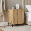 vidaXL Éjjeliszekrény 2 db Kézműves Tölgy 43 x 34,5 x 52 cm Szerelt Fa