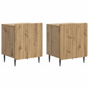 vidaXL Éjjeliszekrény 2 db Kézműves Tölgy 43 x 34,5 x 52 cm Szerelt Fa