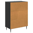 vidaXL Széf Fekete 66 x 34,5 x 92 cm Szerelt Fa