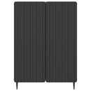 vidaXL Széf Fekete 66 x 34,5 x 92 cm Szerelt Fa