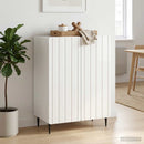 vidaXL Széf Magasfényű Fehér 66 x 34,5 x 92 cm Szerelt Fa
