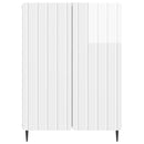 vidaXL Széf Magasfényű Fehér 66 x 34,5 x 92 cm Szerelt Fa