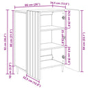 vidaXL Széf Antik Fa 66 x 34,5 x 92 cm Szerelt Fa