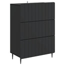 vidaXL Fiókos szekrény Fekete 66 x 34,5 x 92 cm Szerelt Fa